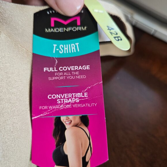 Maidenform Everyday Full Coverage 42B Tan Neutral Cushioned Underwire Bra 09436 - Picture 11 of 12